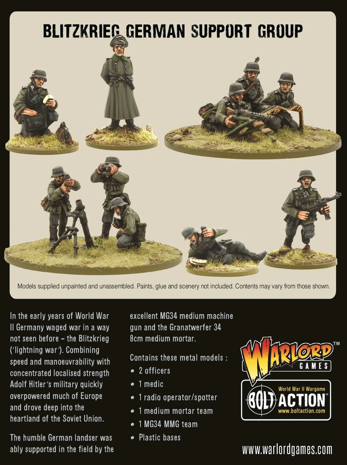 Bolt Action - Blitzkrieg German Support Group