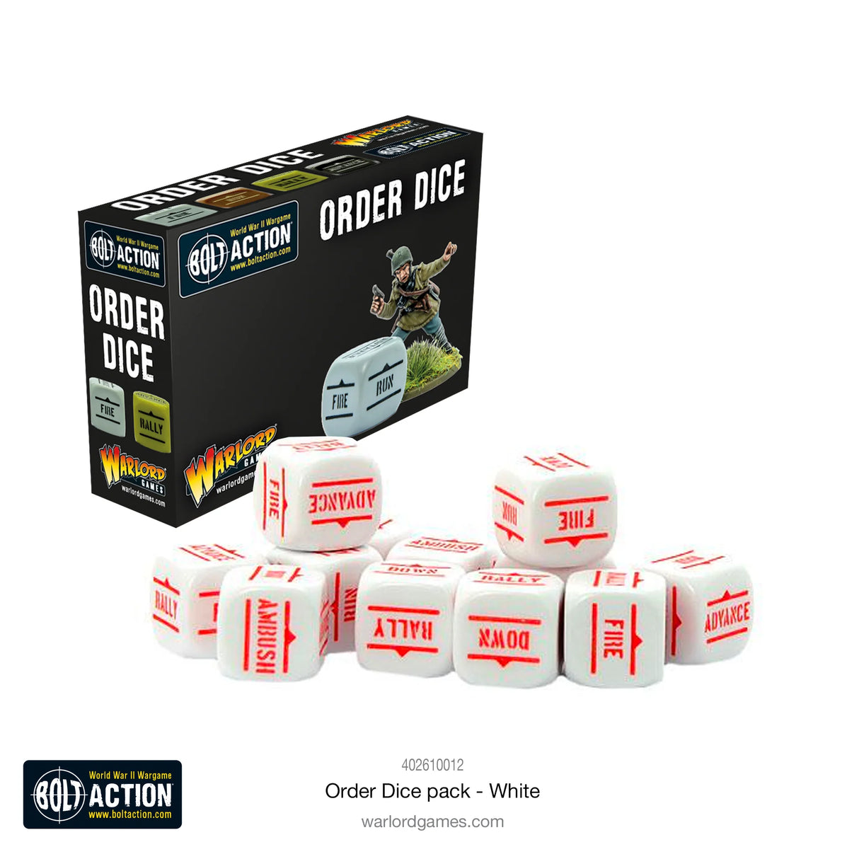 Bolt Action - Order Dice: White