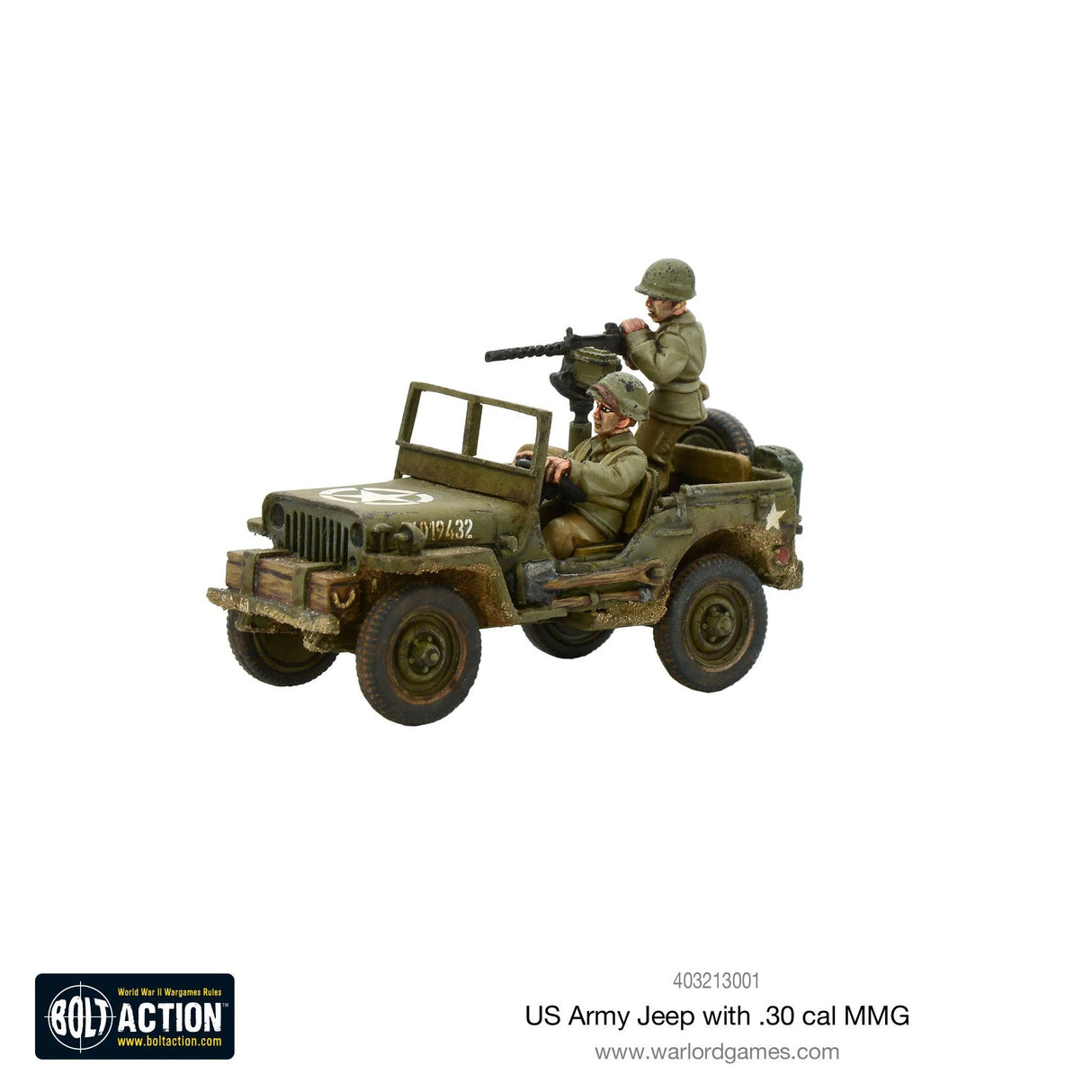 Bolt Action - US Army Jeep With 30 Cal MMG
