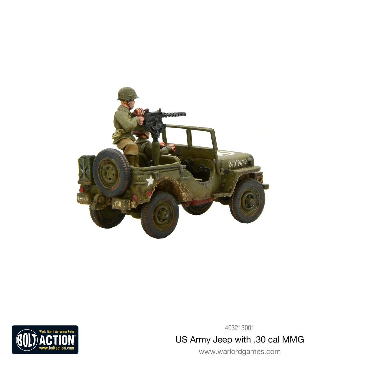 Bolt Action - US Army Jeep With 30 Cal MMG