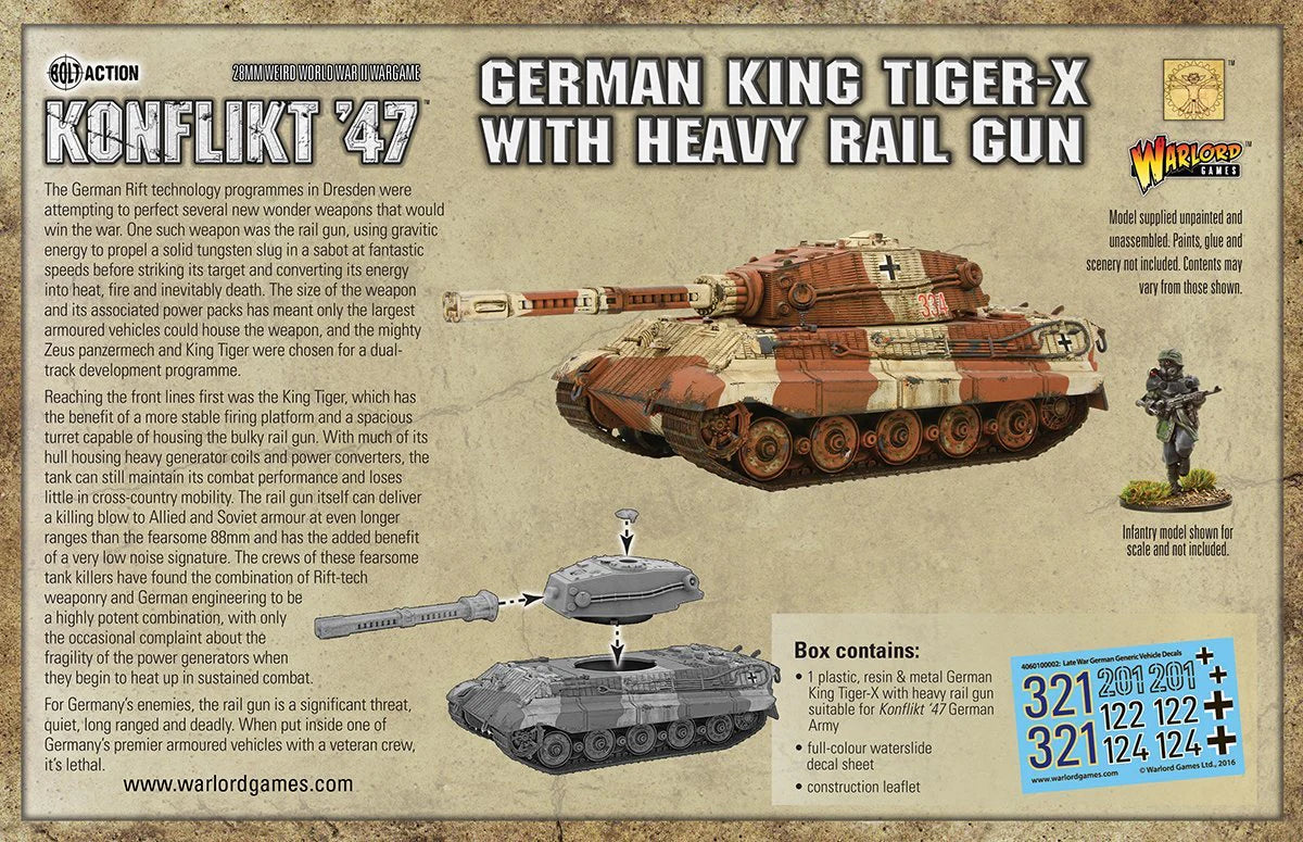 Konflikt '47 - Axis: King Tiger-X with Heavy Rail Gun