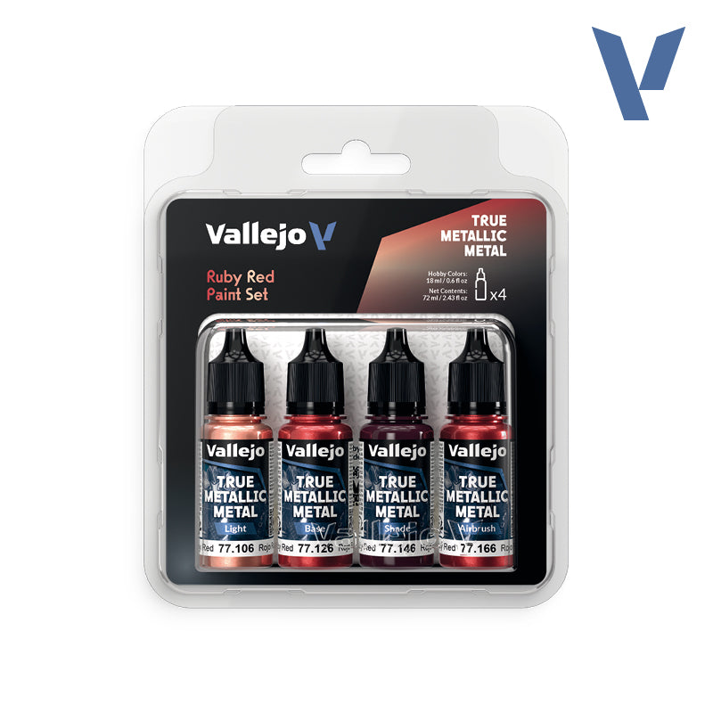 Vallejo - True Metallic Metal: Ruby Red Paint Set