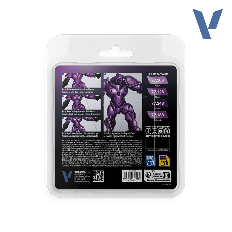 Vallejo - True Metallic Metal: Amethyst Purple Paint Set