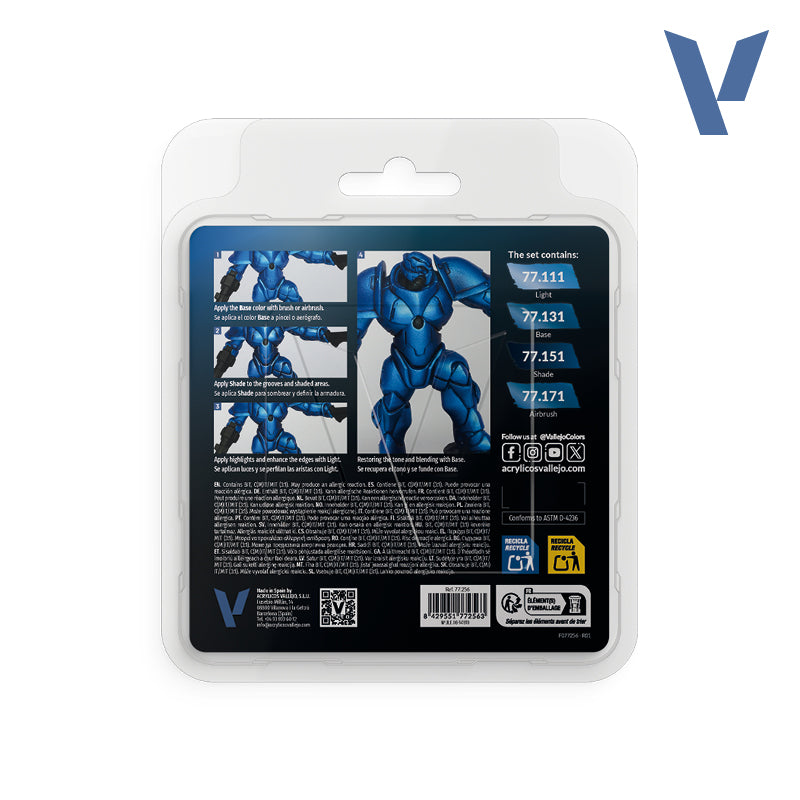 Vallejo - True Metallic Metal: Sapphire Blue Paint Set