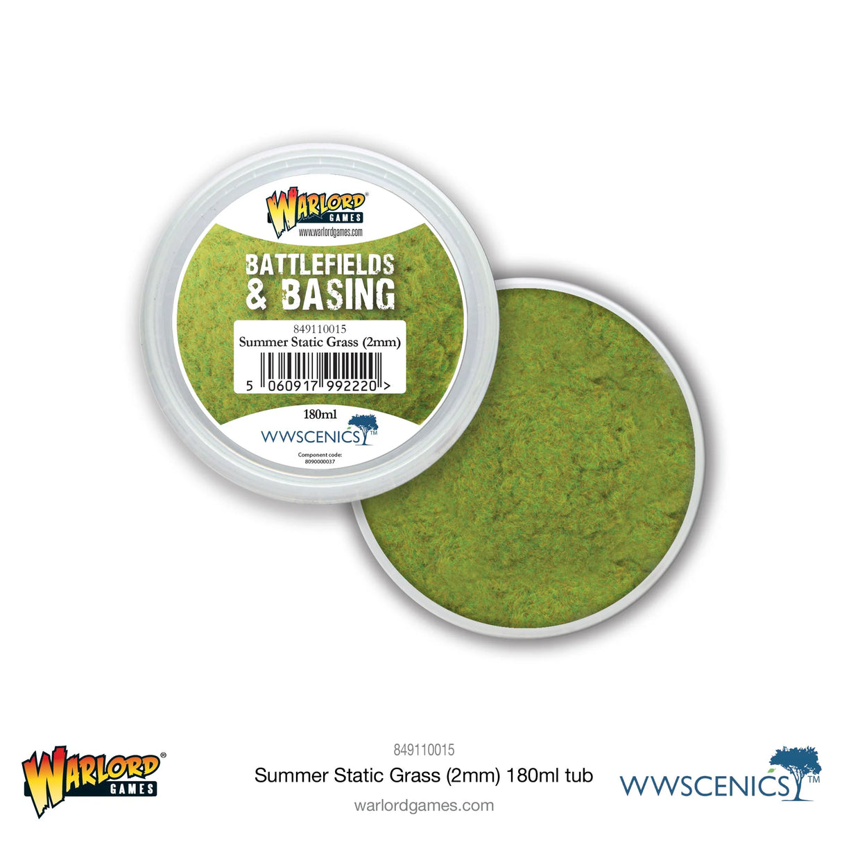 Battlefields & Basing - Summer 2mm Static Grass (180ml)