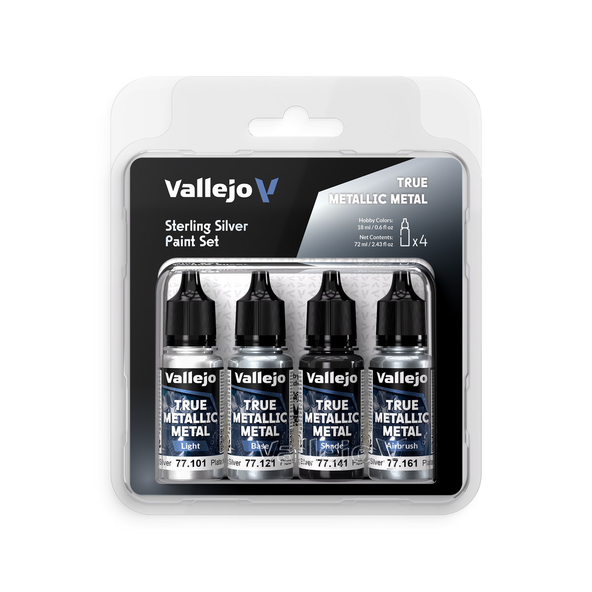 Vallejo - True Metallic Metal: Sterling Silver Paint Set