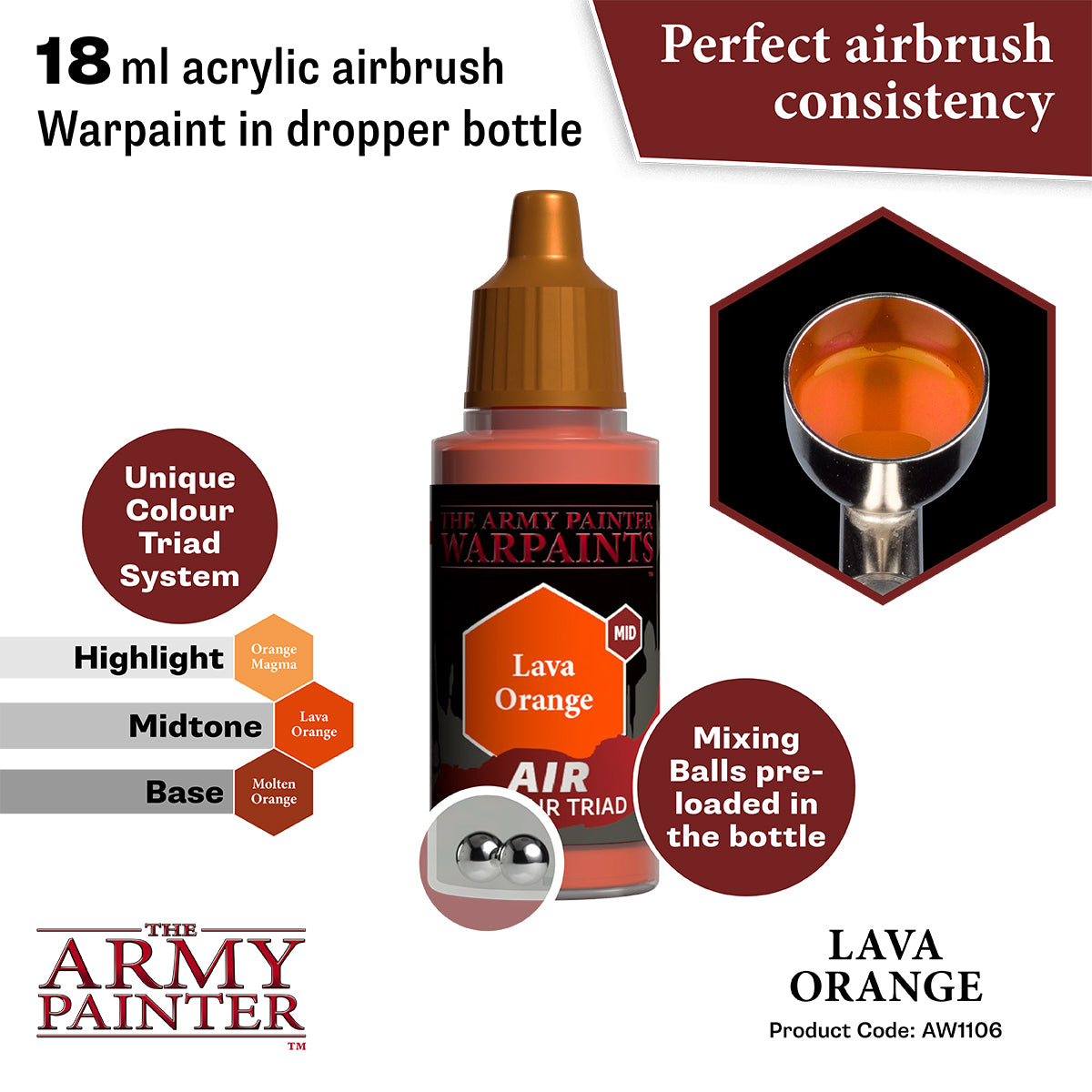 The Army Painter - Warpaints Air: Lava Orange