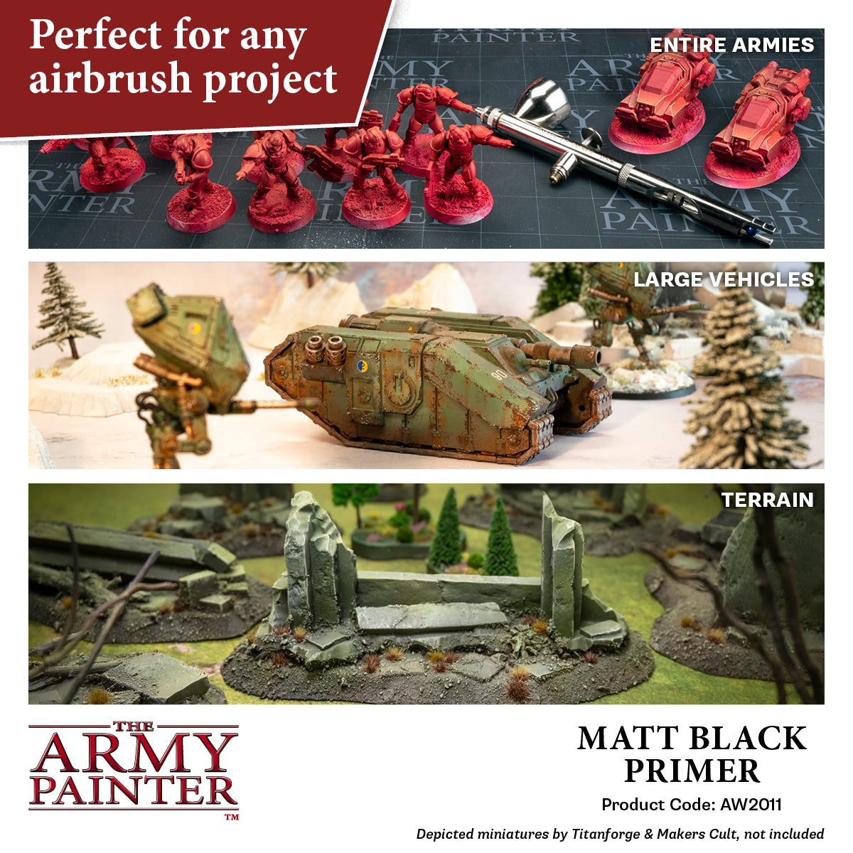 The Army Painter - Warpaints Air Accessories: Primer Matt Black