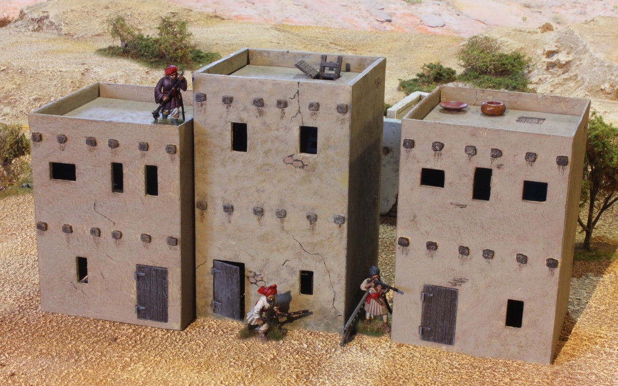 Renedra - Scenery: Afghanistan to Middle East Two-Storey Houses 3 Pack