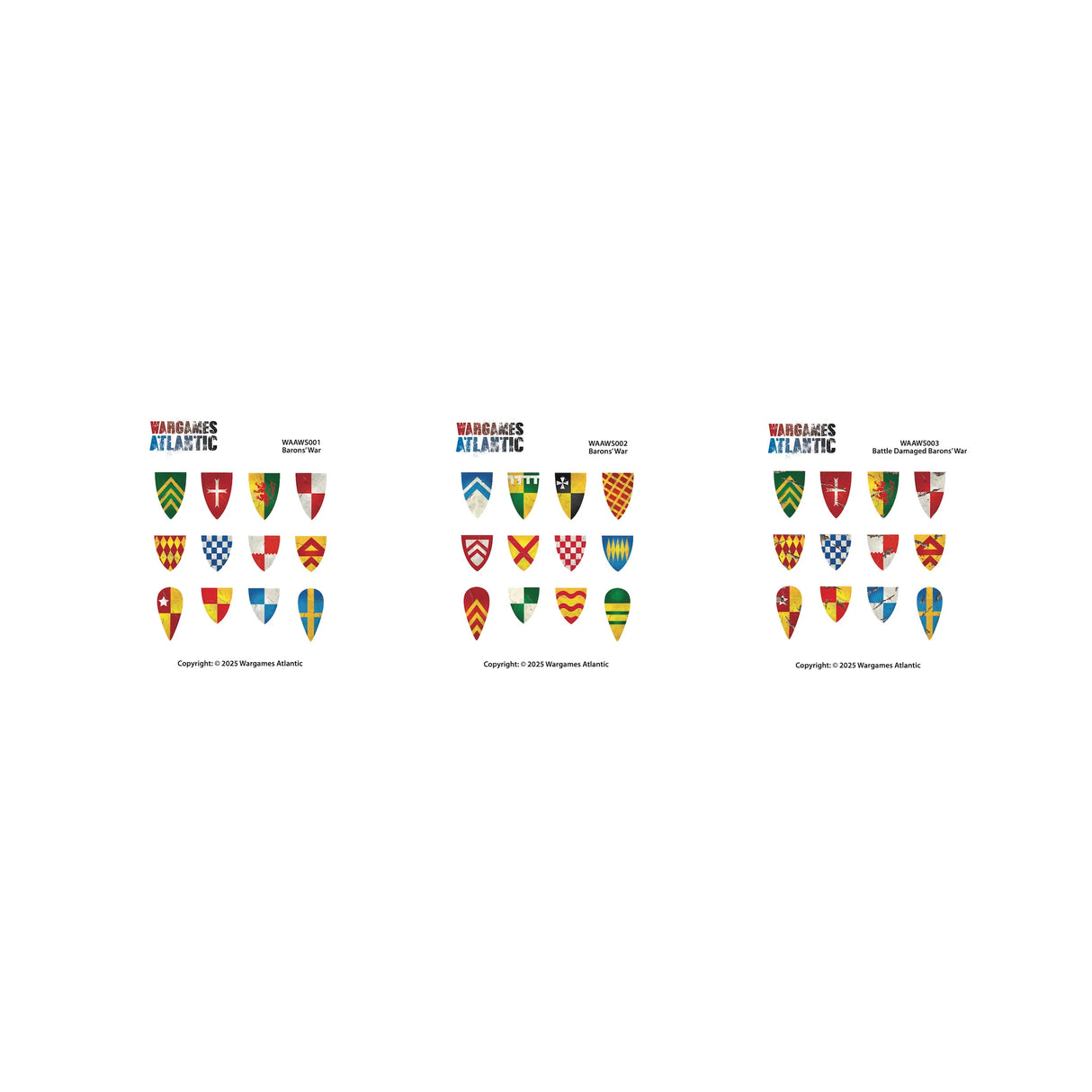 The Barons' War - Shield Decals: Knights 01