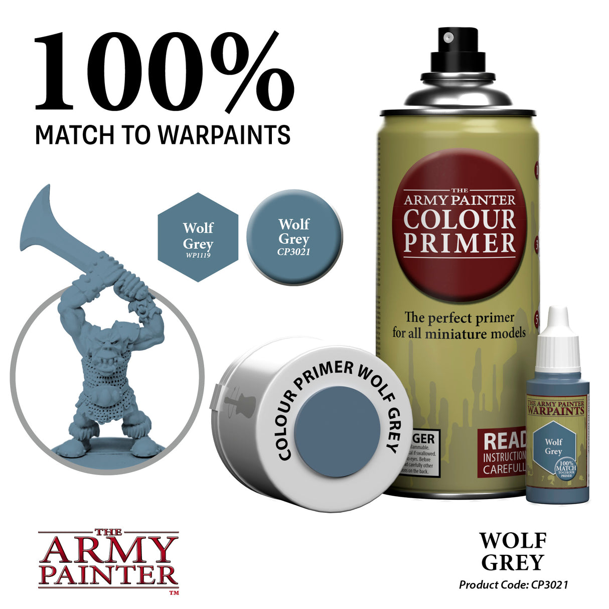 The Army Painter - Colour Primer: Wolf Grey