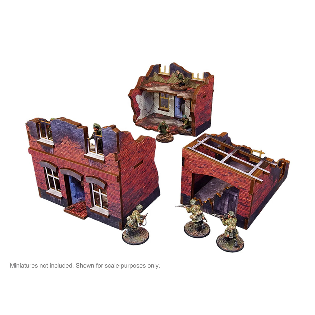 Micro Art Studio - Pre-Painted WW2 Ostfront Stalingrad Small House (With Garage)