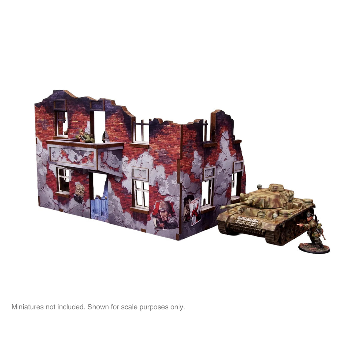 Micro Art Studio - Pre-Painted WW2 Ostfront Stalingrad Apartment Block Back
