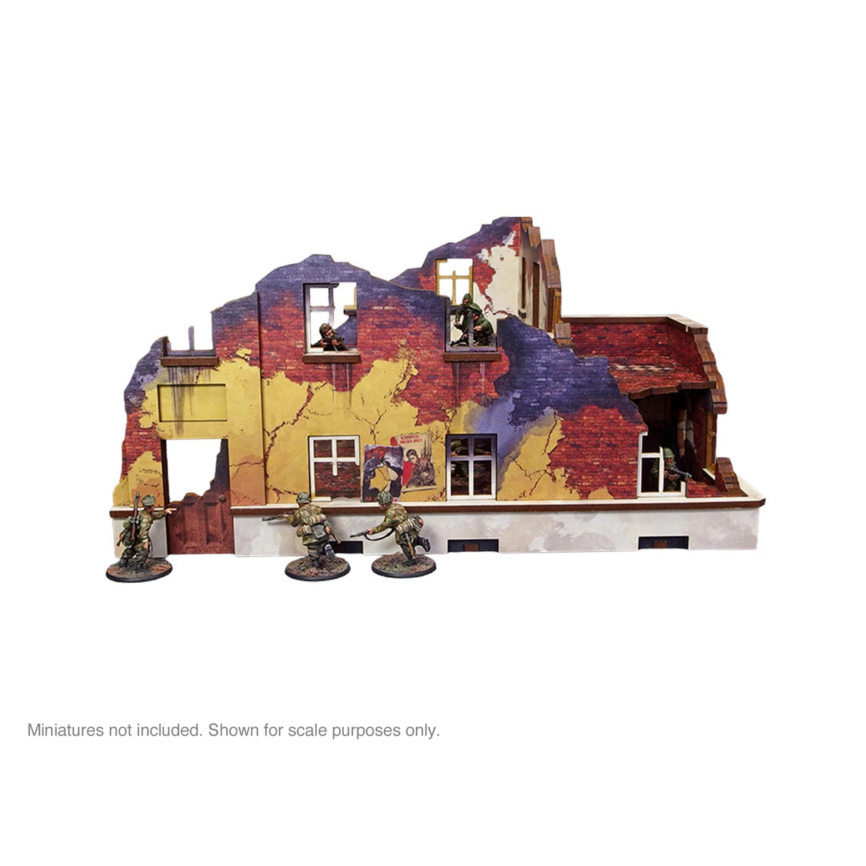 Micro Art Studio - Pre-Painted WW2 Ostfront Stalingrad School Left (With Balcony)
