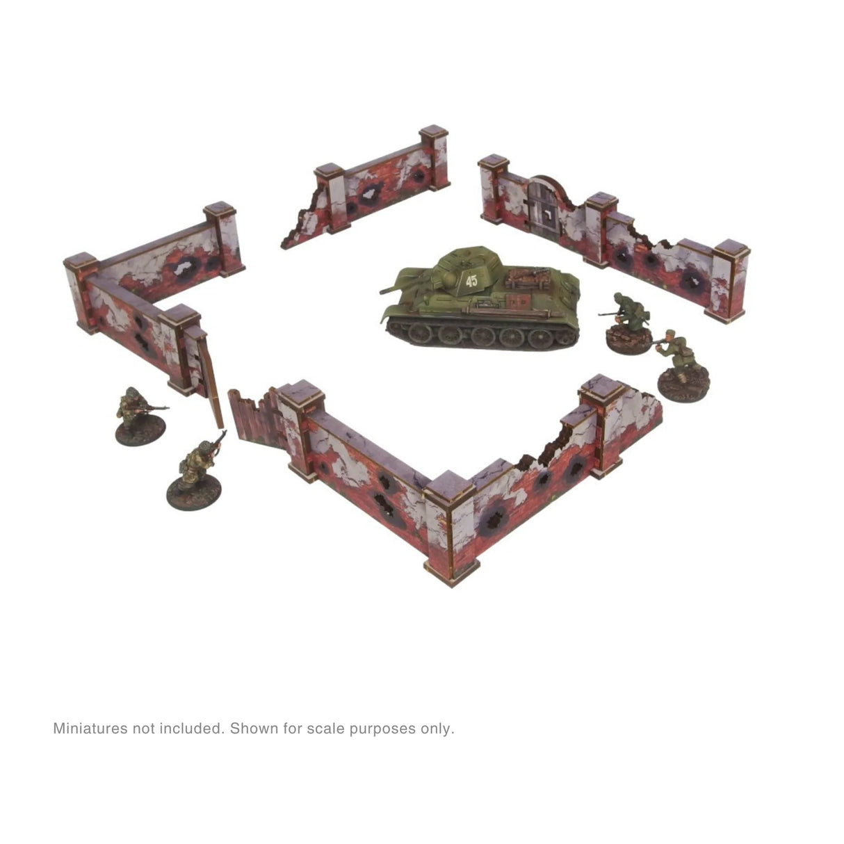 Micro Art Studio - Pre-Painted WW2 Ostfront Stalingrad Walls High