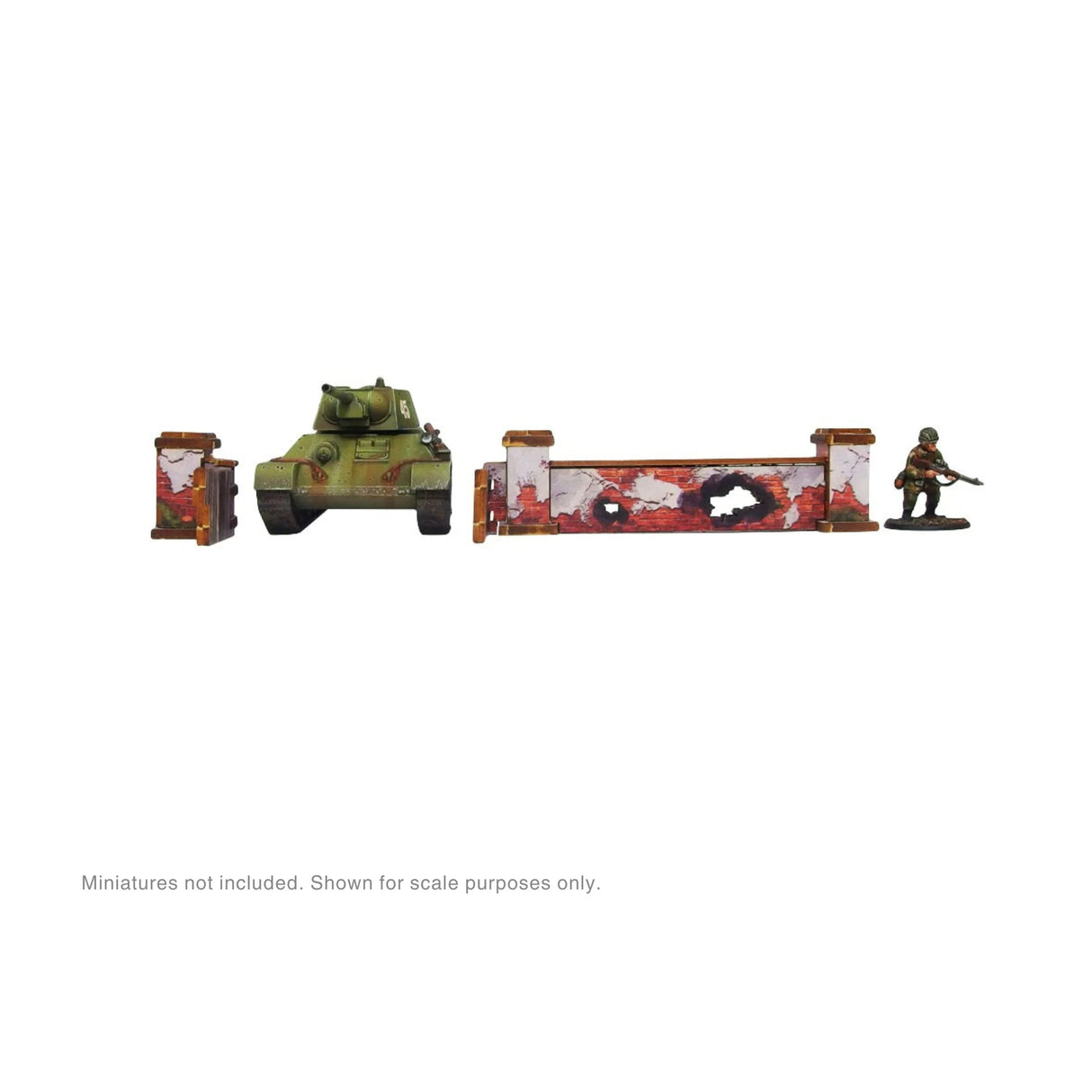 Micro Art Studio - Pre-Painted WW2 Ostfront Stalingrad Walls Low