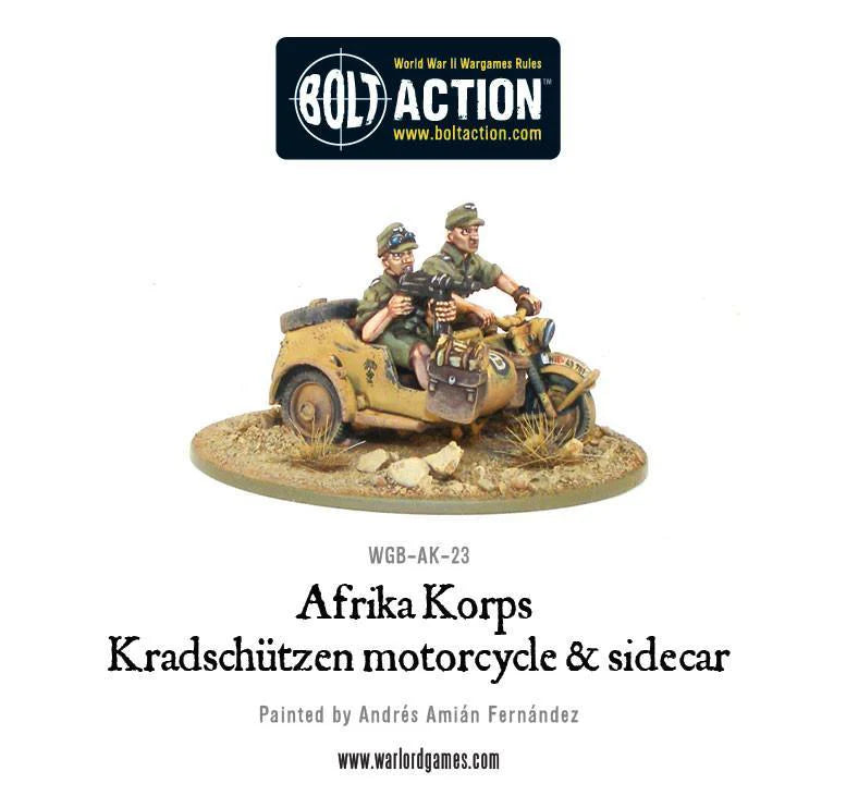 Bolt Action - Afrika Korps Kradschutzen Motorcycle and Sidecar