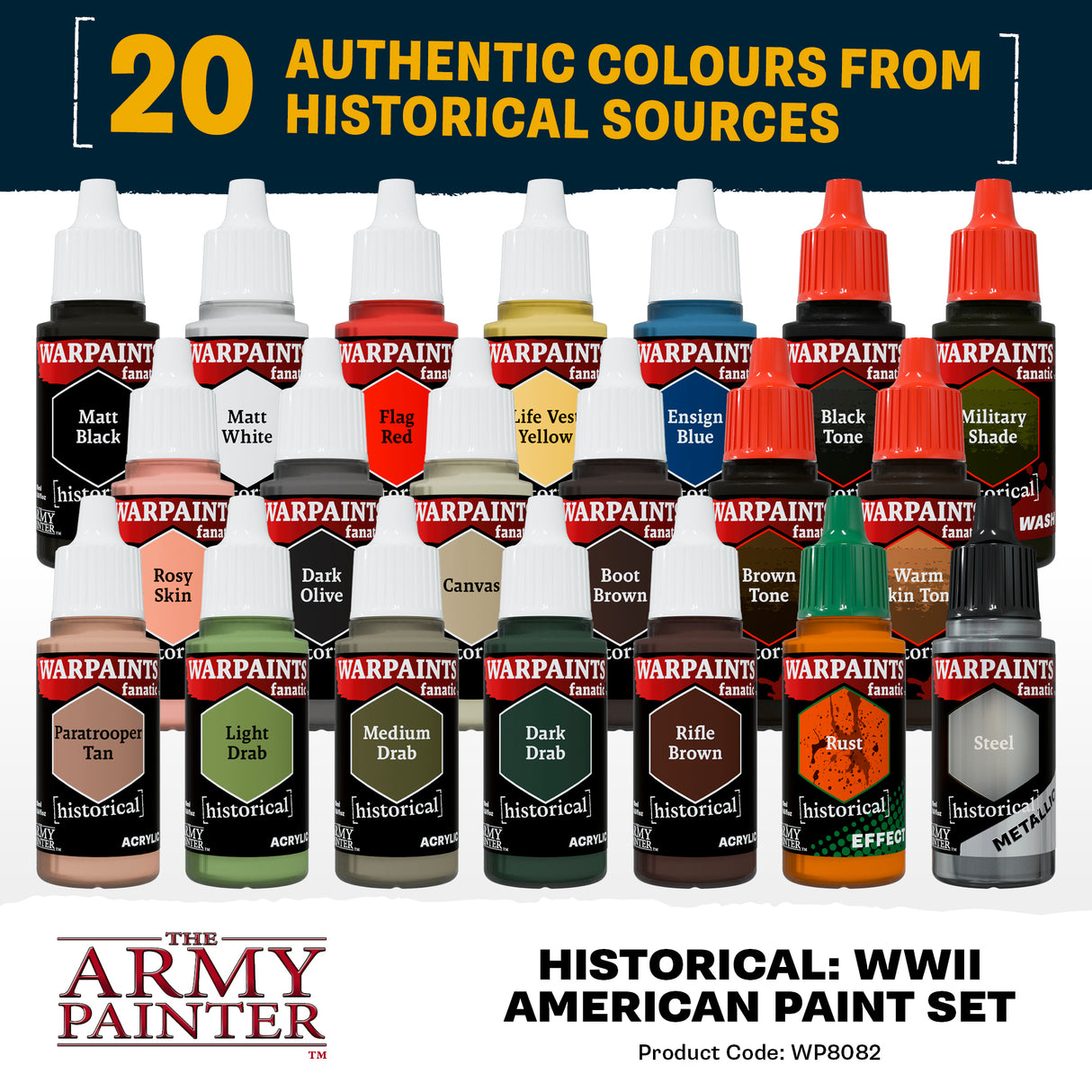 The Army Painter - Historical: World War II American Paint Set