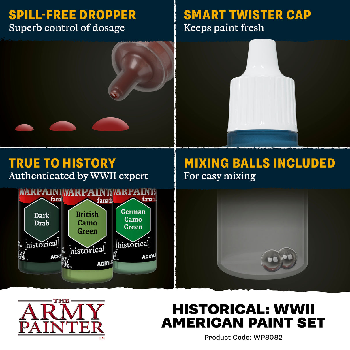 The Army Painter - Historical: World War II American Paint Set