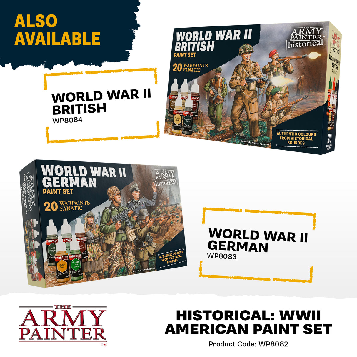 The Army Painter - Historical: World War II American Paint Set