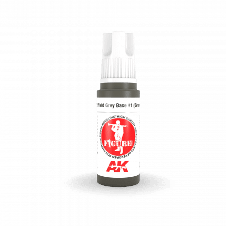 AK Interactive - 3 Gen Figures Acrylics - Field Grey Base #1 (Green uniform) 17ml
