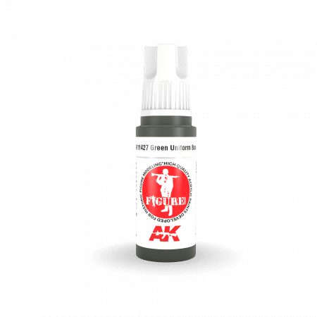 AK Interactive - 3 Gen Figures Acrylics - Green Uniform Base 17ml