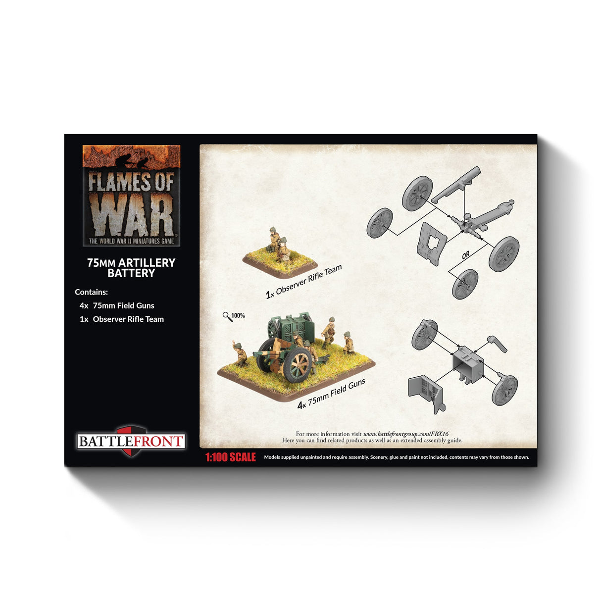 Flames Of War - French: 75mm Artillery Battery