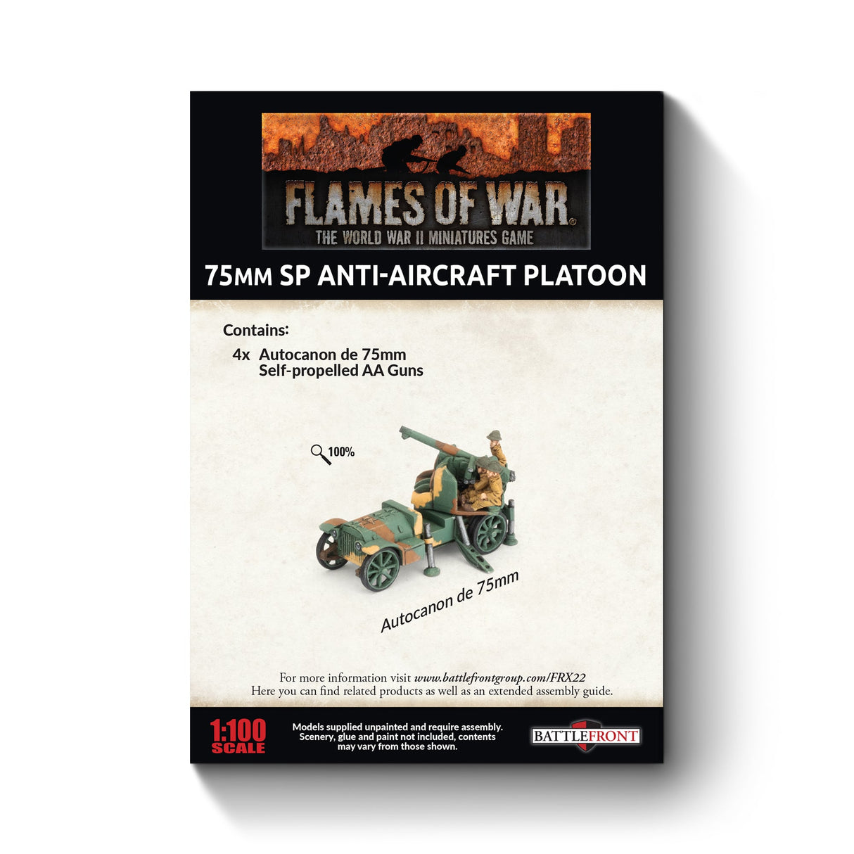 Flames Of War - French: 75mm SP Anti-Aircraft Platoon