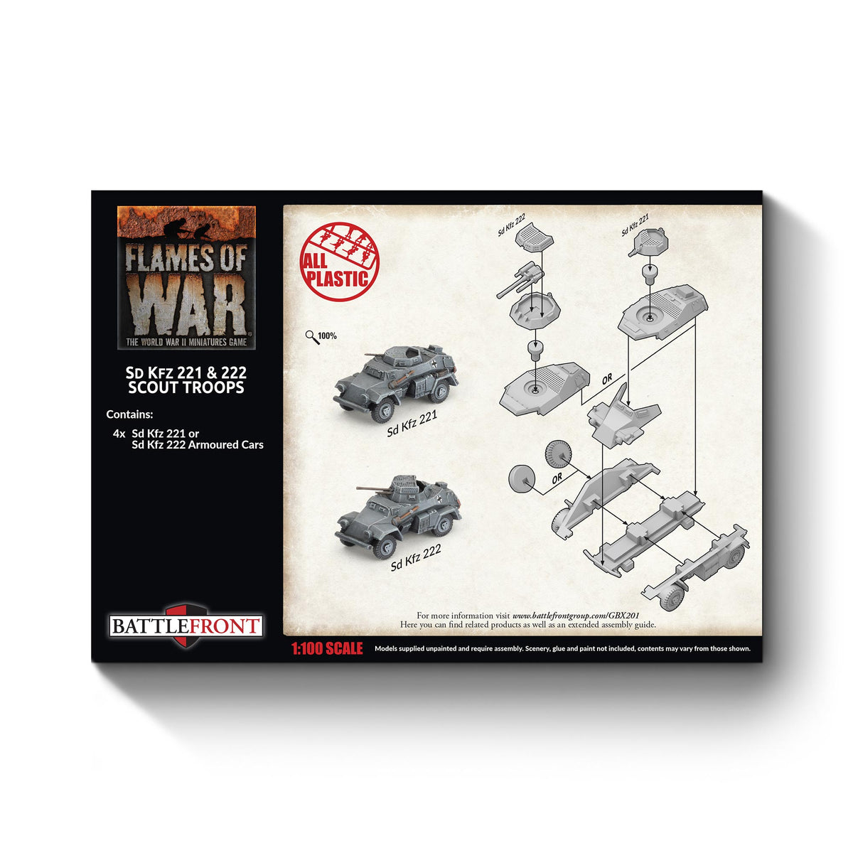Flames Of War - German: Sd Kfz 221 & 222 Scout Troops