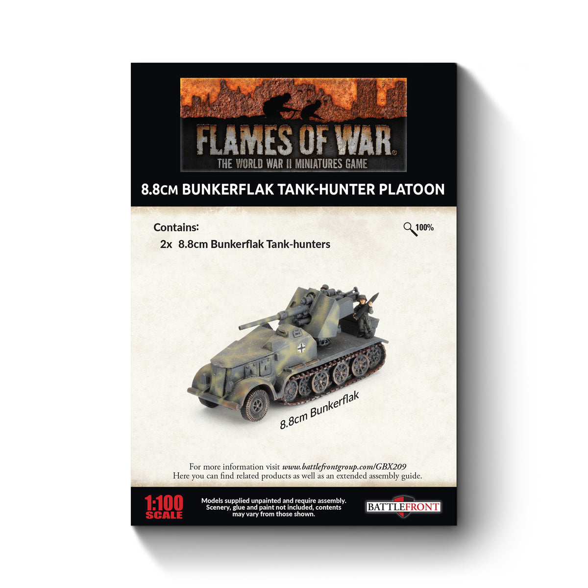 Flames Of War - German: 8.8cm Bunkerflak Tank-Hunter Platoon