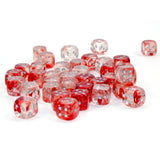 CHX 27954 Nebula Red/silver Luminary 12mm d6 Dice Block (36 dice)