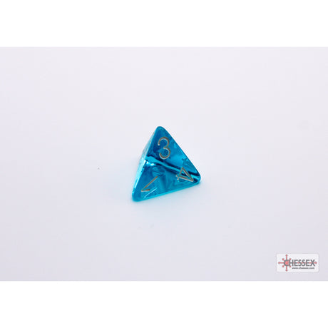 CHX 30063 Translucent Tropical Blue/white Polyhedral 7-Dice Set (with bonus die)