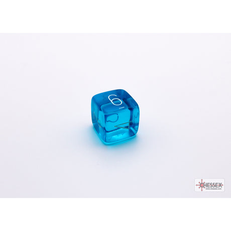 CHX 30063 Translucent Tropical Blue/white Polyhedral 7-Dice Set (with bonus die)