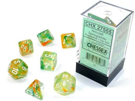 CHX 27555 Nebula Polyhedral Spring/White Luminary 7-Die Set