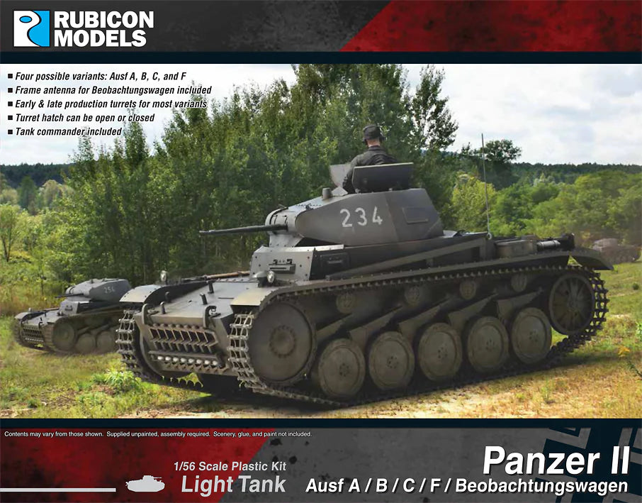 Rubicon Miniatures - Panzer II Ausf A / B / C / F / Beobachtungswagen