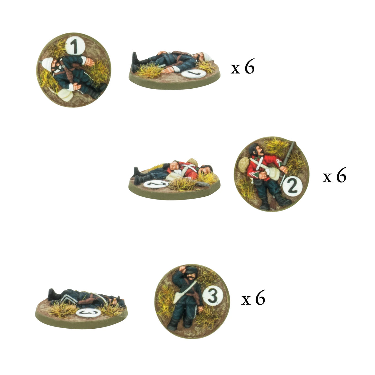Epic Battles: Zulu - British Army Casualty Markers PRE ORDER
