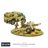 Bolt Action - 8th Army 25-PDR Light Artillery, Quad Tractor & Limber