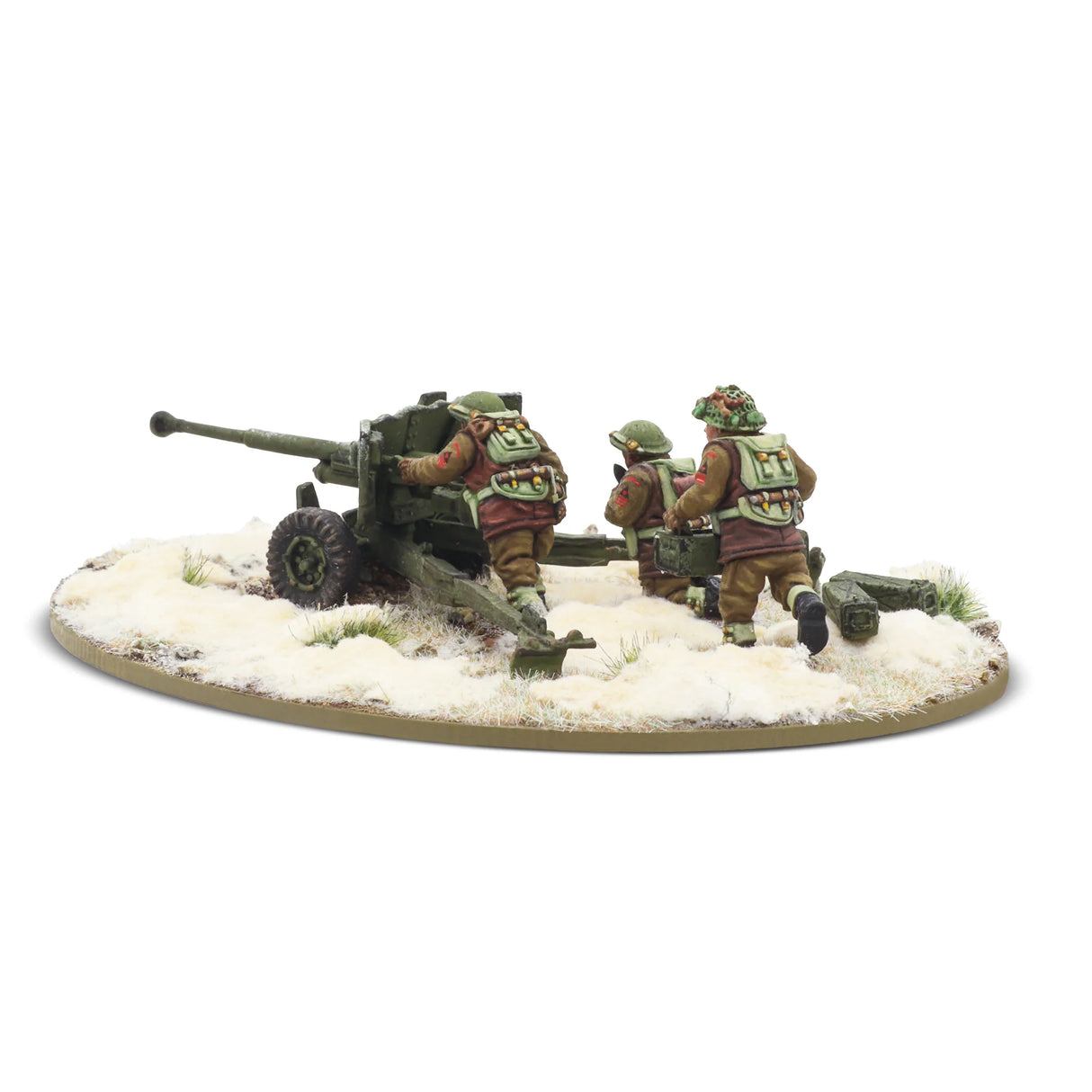 Bolt Action - 6 Pdr Anti-Tank Gun with British Infantry (Winter) Crew