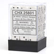 CHX 25801 Opaque 12mm d6 White/Black Block (36)