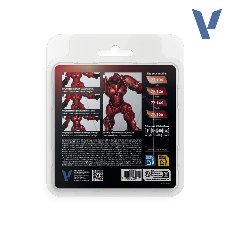 Vallejo - True Metallic Metal: Ruby Red Paint Set