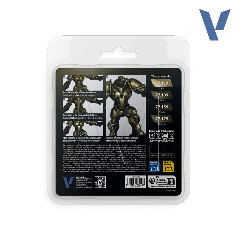 Vallejo - True Metallic Metal: Aged Metal Paint Set