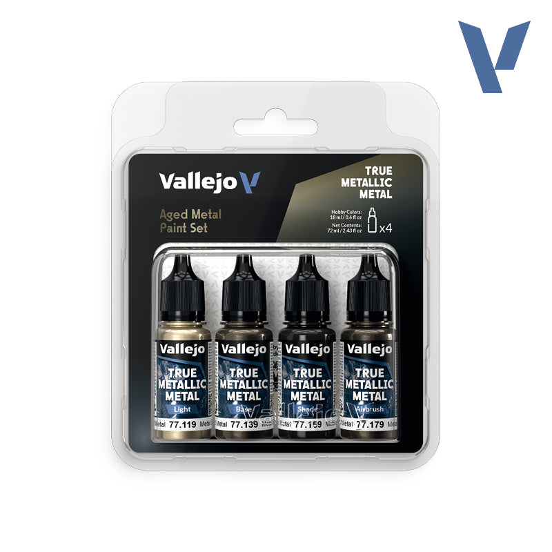 Vallejo - True Metallic Metal: Aged Metal Paint Set