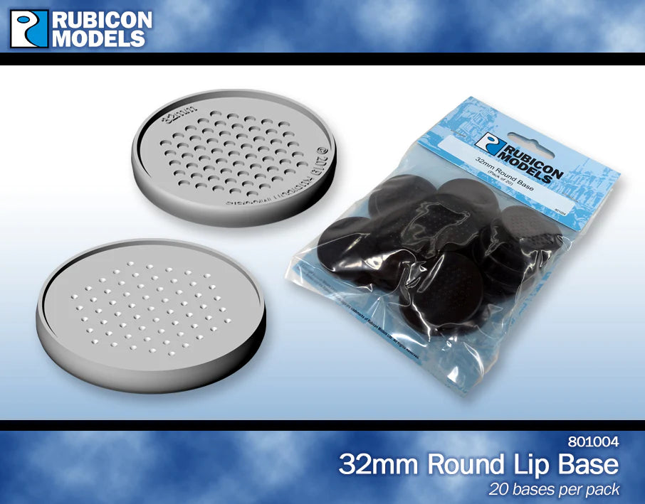Rubicon Bases - 32mm Round Lip Base (20)
