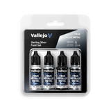 Vallejo - True Metallic Metal: Sterling Silver Paint Set