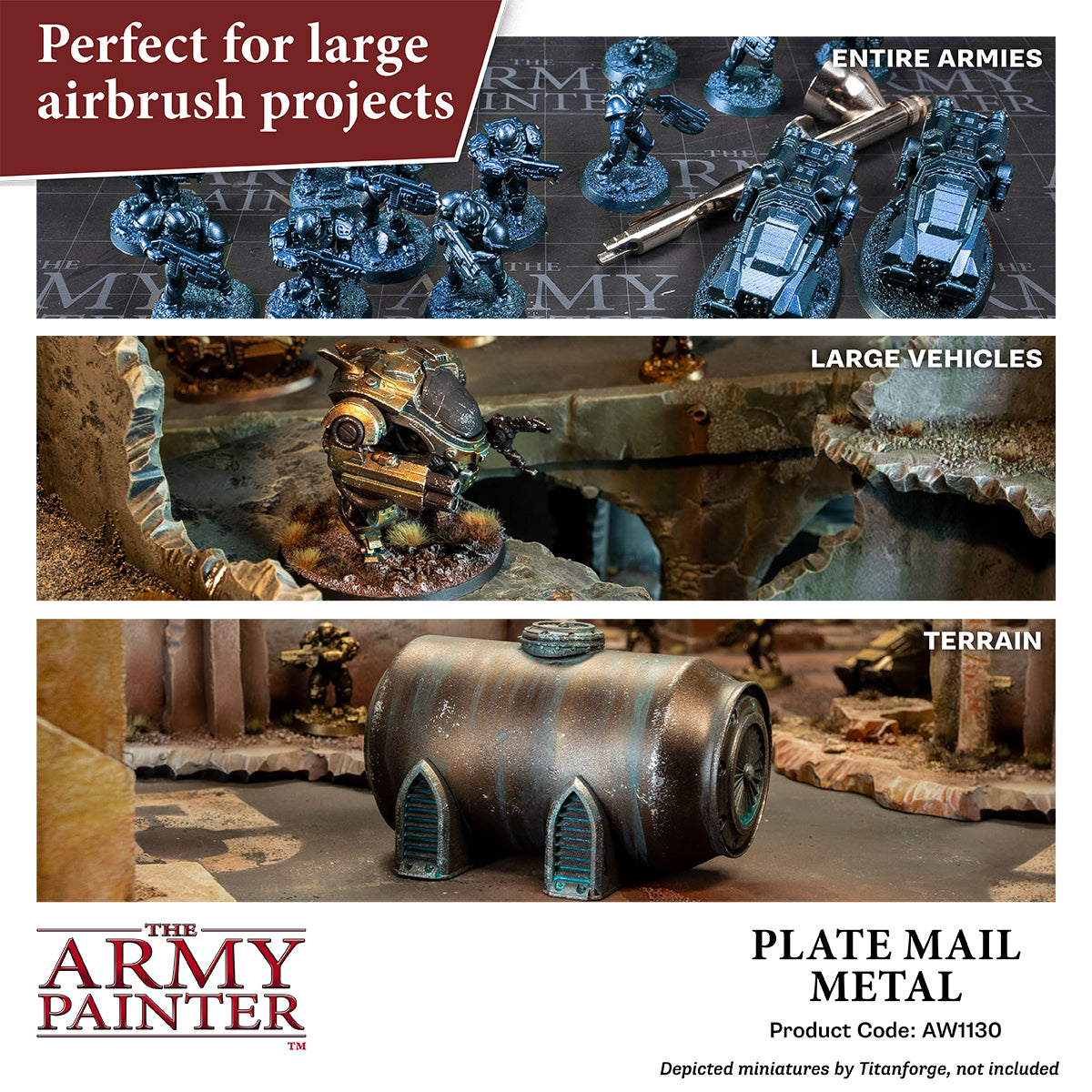 The Army Painter - Warpaints Air Metallics: Plate Mail Metal
