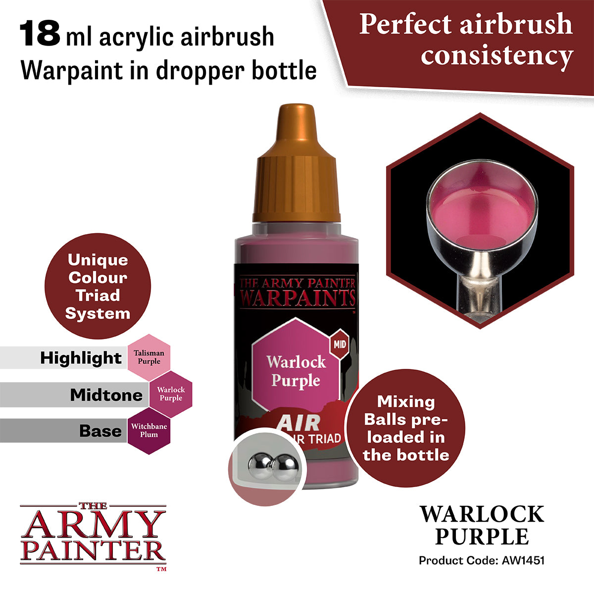 The Army Painter - Warpaints Air: Warlock Purple