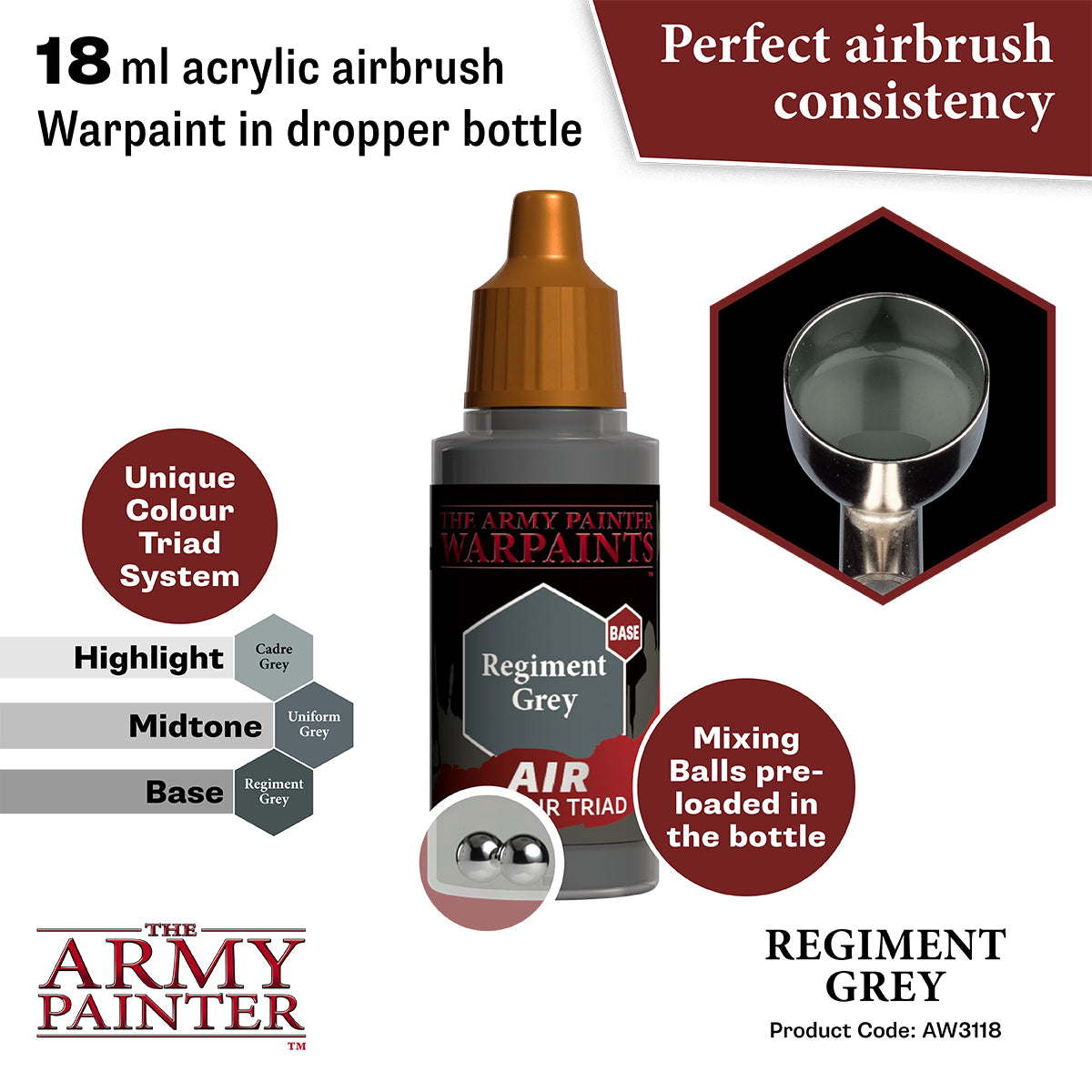 The Army Painter - Warpaints Air: Regiment Grey