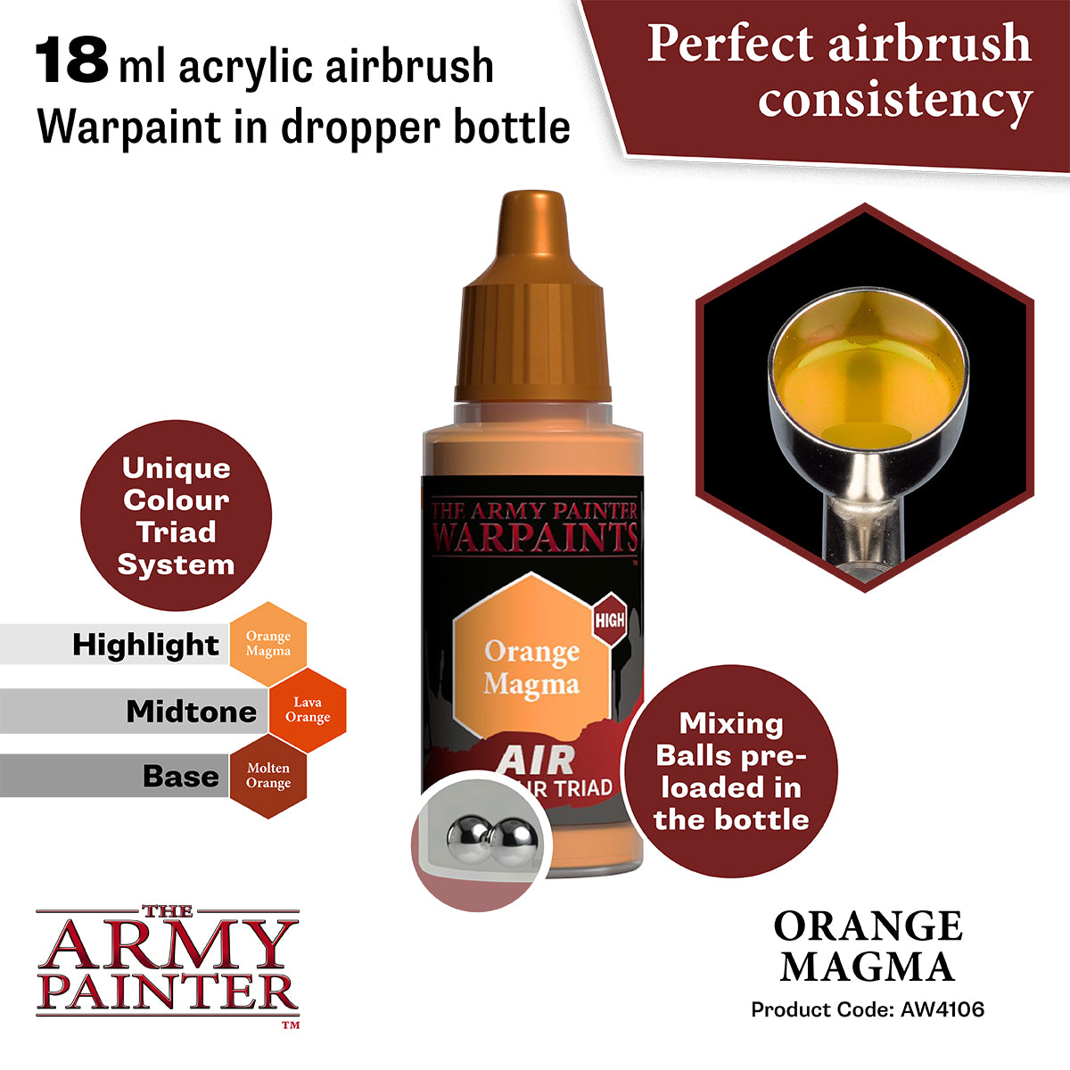 The Army Painter - Warpaints Air: Orange Magma