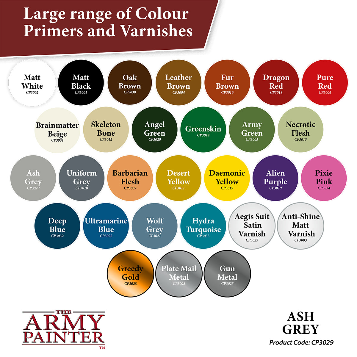 The Army Painter - Colour Primer: Ash Grey