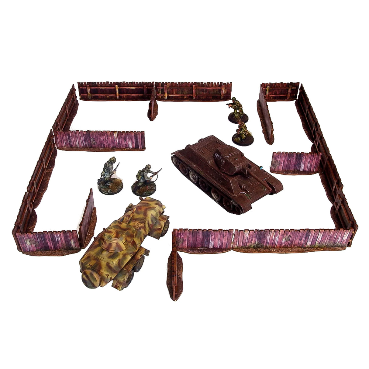 Micro Art Studio - Pre-Painted WW2 Ostfront Village Low Fence